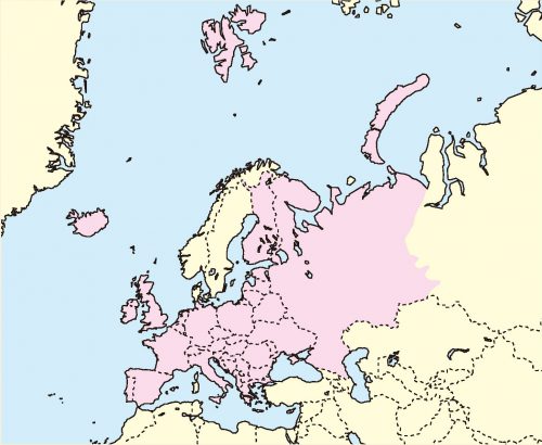 ヨーロッパケナガイタチ分布地図