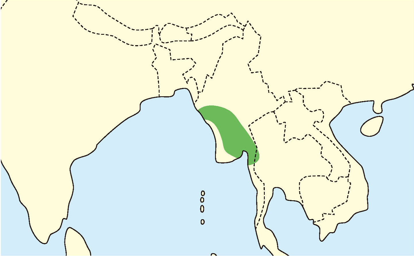 ビルマホシガメ分布地図